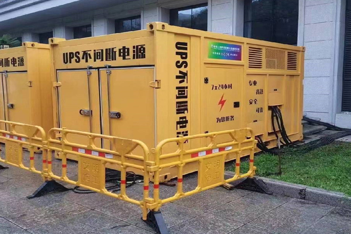 宁远发电机租赁施工现场