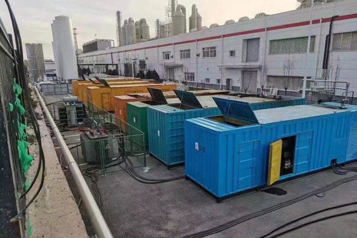 宁远发电机租赁施工现场